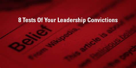 What Is Your Conviction In Leadership